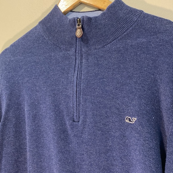 Mens Navy Blue Vineyard Vines quarterzip - Picture 2 of 4